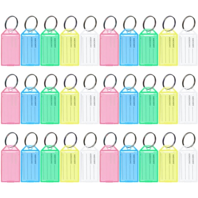 30 pz/set Portachiavi 30 pz Portachiavi Portachiavi Moto Portachiavi Portachiavi Portachiavi Portachiavi con Finestra Etichetta (Colore Casuale)