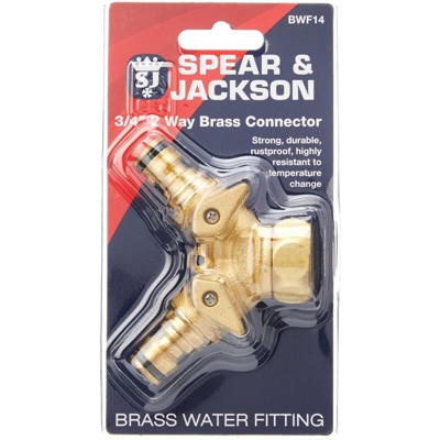 Neill Tools T / A Spear Jackson 3/4 di pollice rubinetto connettore d'ottone 2 vie - Spear&jackson