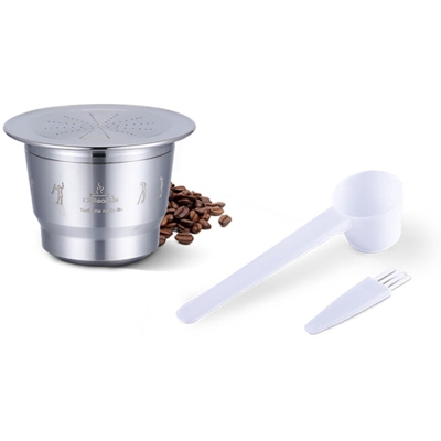 Capsule di caffe riutilizzabili in acciaio inossidabile Capsule di caffe riutilizzabili Filtro tazza compatibile con Nespresso U CitiZ Pixie Le Cube
