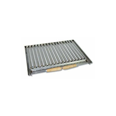 Flores cortÃ©s 38910Â âÂ Griglia Bistecchiera inox con recogegrasas, 47Â x 37Â x 2Â cm, colore: Inox