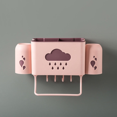 Scaffale da cucina a parete Set di tazze per spazzolino da denti Porta spazzolino da denti Porta spazzolino da denti Porta asciugamani senza bisogno