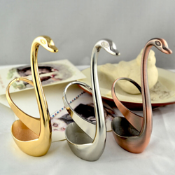 Swan Spoon Fork Holders Stoviglie da tavola per cucchiaini da caffe Forchette Candela Posate in lega di zinco Decor senza cucchiaio o precio