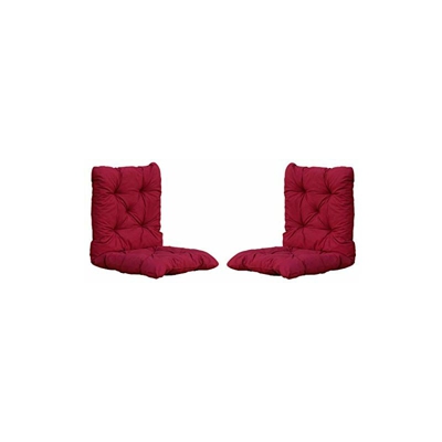 Chicreat Cuscini per sedie, con schienale, rosso, 98 x 50 x 8 cm, set da 2