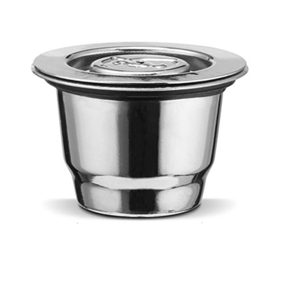 Capsule di caffe ricaricabili in acciaio inossidabile per macchina da caffe con sistema Nespresso Capsule di caffe ricaricabili con confezione regalo
