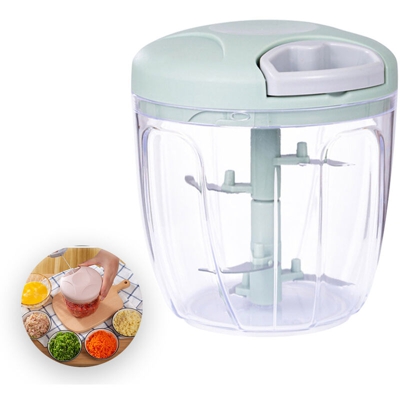Tritatutto manuale Tritatutto manuale Tritatutto per cipolle Tritacarne per aglio Tritatutto per verdure a mano Robot da cucina 900 ML per Cipolle