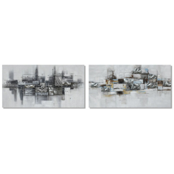 Quadro DKD Home Decor Pino Tela Abstract (2 pcs) (120 x 2.8 x 60 cm) características