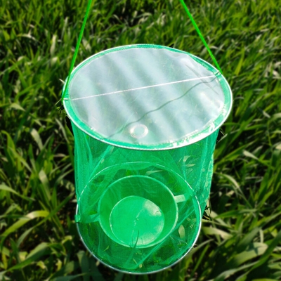 Fly Catcher Hanging Fly Catcher Cage Trappola per mosche Trappola per mosche pieghevole Gabbia per mosche con vaso per giardino Ranch Orchard,Tipo, 3