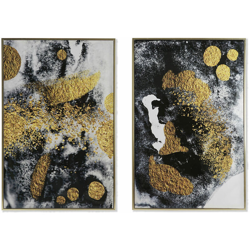 Quadro DKD Home Decor polistirene Tela Abstract (2 pcs) (60 x 3 x 90 cm) en oferta