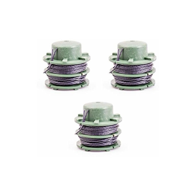 IKRA Bobine di Fili sostitutive (DA-C1) Set da 3 15132447-3 Rocchetto per tagliabordi IAT 40-3025