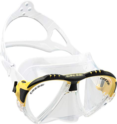Cressi Matrix - Maschera per Immersioni, Apnea e Snorkeling , Unisex Adulto, Trasparente/Giallo, Unica en oferta