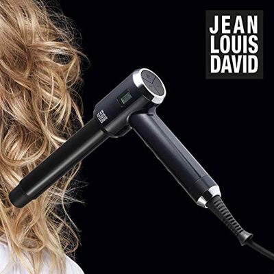 Jean Louis David Curler - Ferro Arriccia Capelli Professionale in Ceramica con Schermo LCD, Diametro 28 mm, per Tutti i Tipi di Capelli, 14 Livelli di