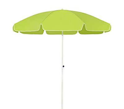 Dehner Buona Scelta Parasole Saturn, Ø 200 cm, Altezza 180 cm, Poliestere, Verde