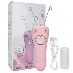 Valentine's Day PresentDepilatore elettrico per il corpo, epilatore con filo di cotone, durevole, pratico, non tossico, ricarica USB, viso sicuro di a en oferta