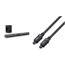 LG SJ2 altoparlante soundbar 2.1 canali 160 W & Amazon Basics - Cavo audio ottico digitale Toslink, 1 m precio