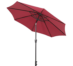Radelldar Ombrellone da Giardino Antivento,Ø 260cm,Stecche in Fibra di Vetro, Borsa da Trasporto, Base Non Inclusa (Rosso) precio