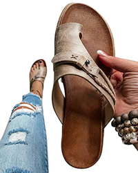 Onsoyours Sandali Donna Piatta Estate Ciabatte da Spiaggia Comodo Zeppa Sandali Casuale Scarpe da Passeggio Punta a Clip Anti Scivolo All'aperto Viagg precio