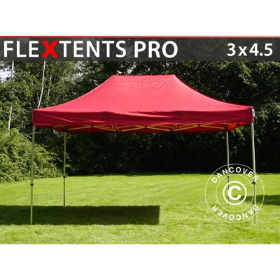 Gazebo pieghevole Gazebo rapido FleXtents PRO 3x4,5m Rosso