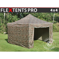 Gazebo pieghevole Gazebo rapido FleXtents PRO 4x4m Camouflage, inclusi 4 fianchi en oferta