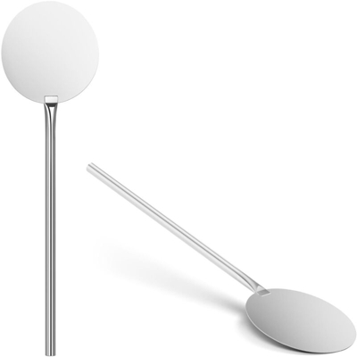 Pala Per Pizza In Acciaio Inox Con Piatto Di Diametro 30 Cm E Lunghezza 100 Cm