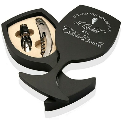 Set di Accessori per il Vino Legno (4 x 22,5 x 11,5 cm) (2 pcs)