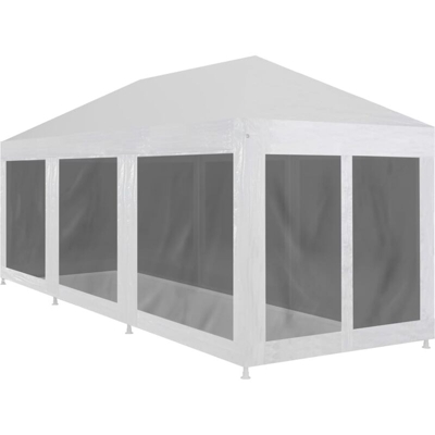 YOUTHUP Tenda per Feste con 8 Pareti in Rete 9x3 m - Nero