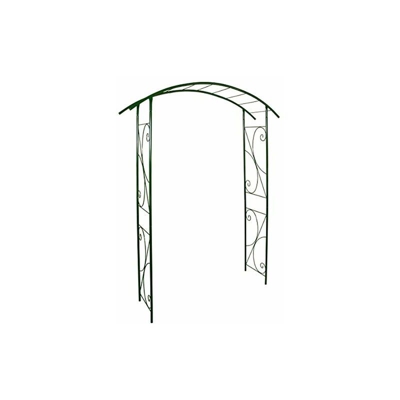 Louis Moulin 3414 - Ponte ad arco da giardino, in metallo, 148 x 207 cm, colore: Verde