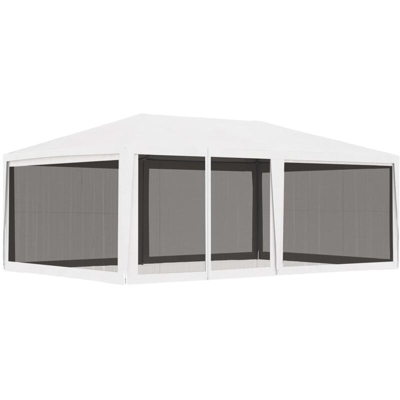 YOUTHUP Tendone per Feste con 4 Pareti in Rete 4x6 m Bianco - Bianco