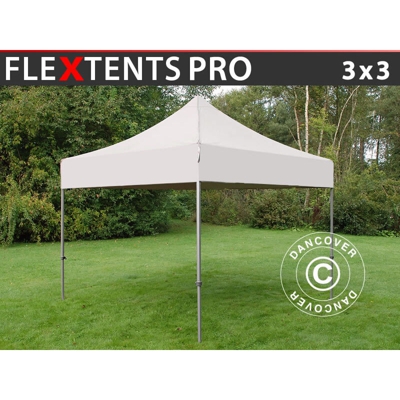 Gazebo pieghevole Gazebo rapido FleXtents PRO 3x3m Latte