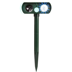 Repellente solare per animali Repellente per animali ad ultrasuoni Repellente per giardino resistente alle intemperie per esterni con luce precio
