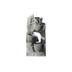 Giardino Fontana CIRC con Illuminazione a LED, ca. 117.5Â x 27Â x 36Â cm, Poliresina, Grigio - Dehner precio