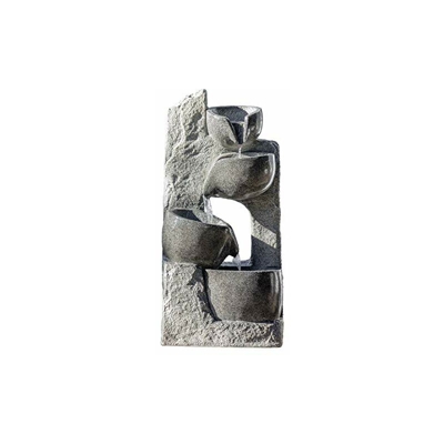 Giardino Fontana CIRC con Illuminazione a LED, ca. 117.5Â x 27Â x 36Â cm, Poliresina, Grigio - Dehner