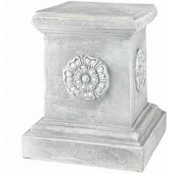 Design Toscano Rosone Inglese Piedistallo scultoreo da Giardino, poliresina, Pietra Antica, Grande 33 cm en oferta