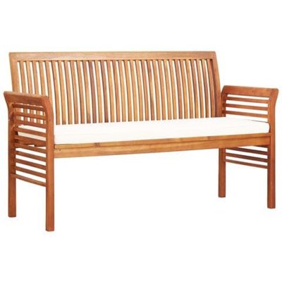 Panca Da Giardino A 3 Posti 150 Cm In Legno Massello Di Acacia