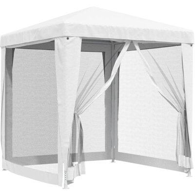 YOUTHUP Tendone per Feste con 4 Pareti in Rete 2x2 m Bianco - Bianco
