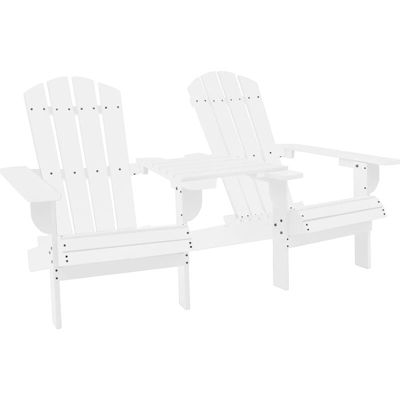 YOUTHUP Sedia da Giardino Adirondack in Legno Massello di Abete Bianco - Bianco