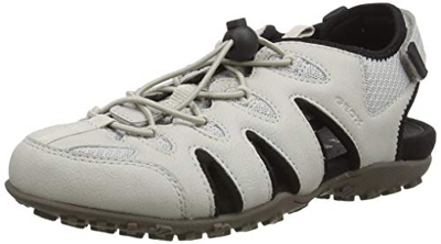 Geox D STREL B, Fisherman-Sandali Donna, off White Lt Grey, 38 EU