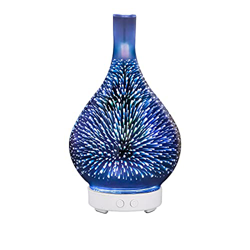 Kesntto, diffusore di aromi a ultrasuoni con luce notturna colorata, umidificatore 3D e umidificatore per aromaterapia características