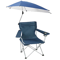 JZWJH Sedia da Campeggio per Esterno con Ombrellone Parasole, Ombrellone da Giardino Portatile da Spiaggia da Pesca, Pieghevole E Rotazione 360, Resis en oferta