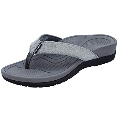 Infradito Donna Sandali Ortopedici con Supporto Arco Plantare, per Fascite Plantare, Piedi Piatti, Dolore al Tallone, Pantofole con Cinturini Luccican
