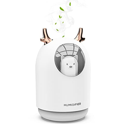 Umidificatore Ambiente Bambini Ultrasuoni con Diffusore Profuma, Umidificatore Ambienti 7 colori di Luce LED Silenzioso 12 Ore di Spegnimento Automati características