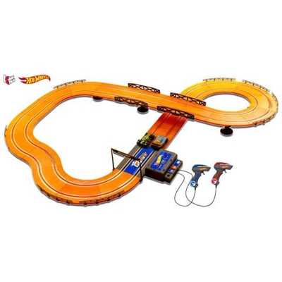 Hot Wheels - Pista Elettrica Lunghezza 380 cm con Alimentatore 1:43