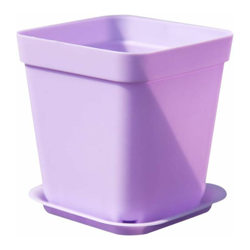 Vasi da vivaio quadrati in plastica da 10 pezzi con foro di drenaggio Contenitori per vasi di semi viola Contenitori per vasi da fiori bonsai Vaso en oferta