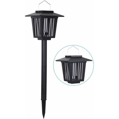 Lampada solare repellente per zanzare Lampada a LED Luce bianca / viola repellente per zanzare e illuminazione Lampada solare per giardino / prato