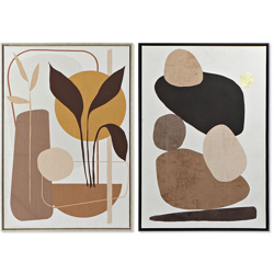 Quadro Abstract (2 pcs) (84 x 4.5 x 124 cm) - Dkd Home Decor en oferta