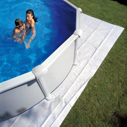 Gre MPR250 - Tappeto di protezioneper piscina rotonda di 240 cm di diametro, colore bianco en oferta