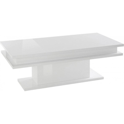 Tavolino da Caffè, Made in Italy, Tavolo da salotto, cm 100x55h42, colore Bianco lucido - Dmora características