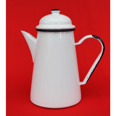 DanDiBo Brick da caffè Nr. 578TB smaltati 22cm 1,3 L Brick Acqua Brick Annaffiatoio Smalti (Bianco)