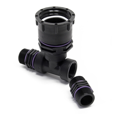 Wiltec - Adattatore IBC S60X6 filettatura esterna 2x33.25 (1') interna 30.93 (1')