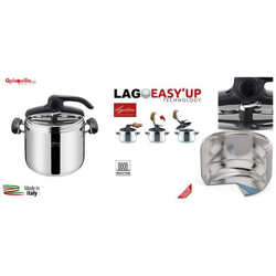Nuova Preziosa Lagoeasy'up Pentola A Pressione 3,5 - 5 - 7 Lt Qualità Extra Made In Italy - 7 precio