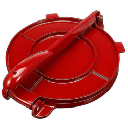 Lega di alluminio Tortilla Press Manico pieghevole Strumento per farina Cottura di mais Strumenti per torta fai-da-te Accessori da cucina (Rosso, 6,5 en oferta